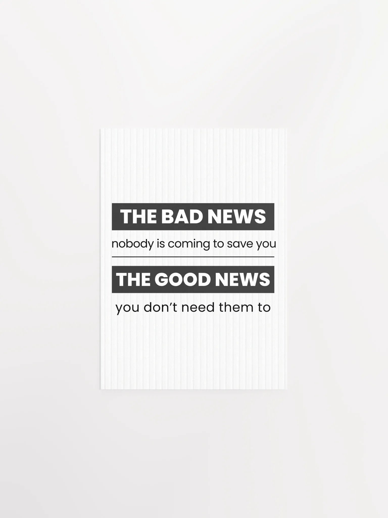 The Good and Bad News Motivational Print product image (2)