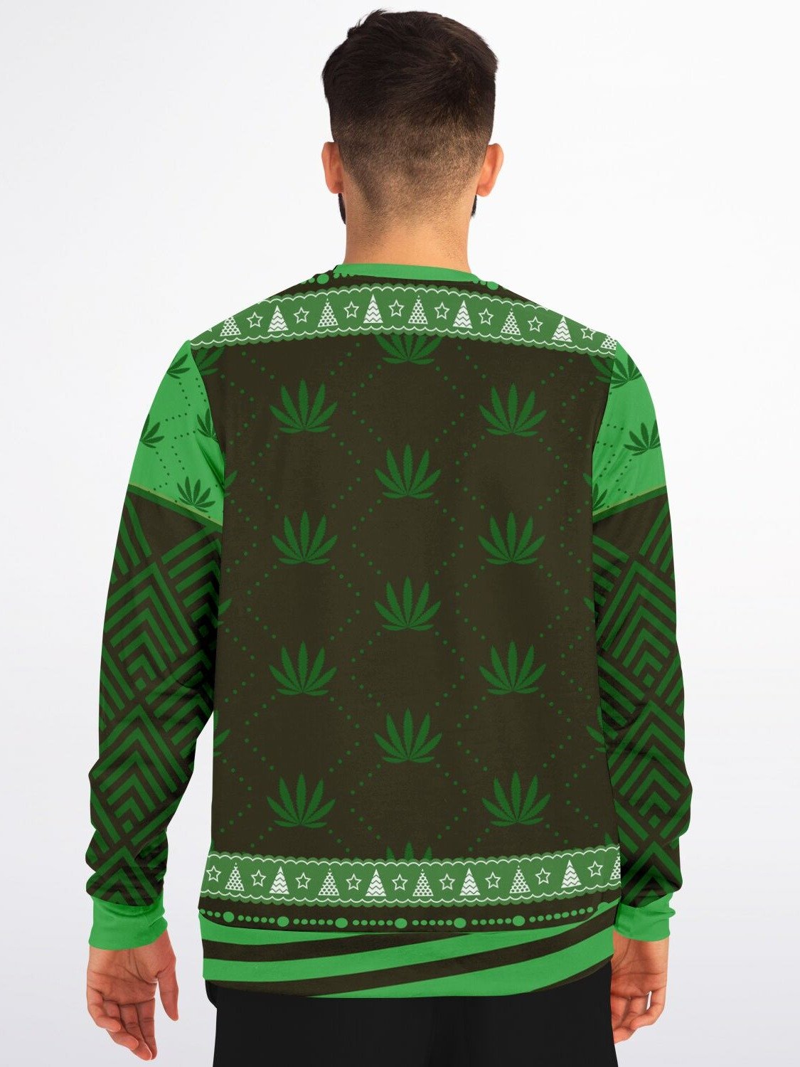 “Merry W**dmas” Funny Santa Christmas Sweatshirt | 420 Holiday Party Jumper | Unisex W**d Xmas Ugly Sweater product image (2)