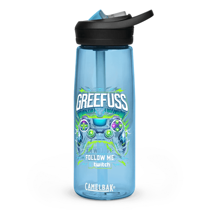 Neon Gaming Wings Sports Water Bottle product image (1)