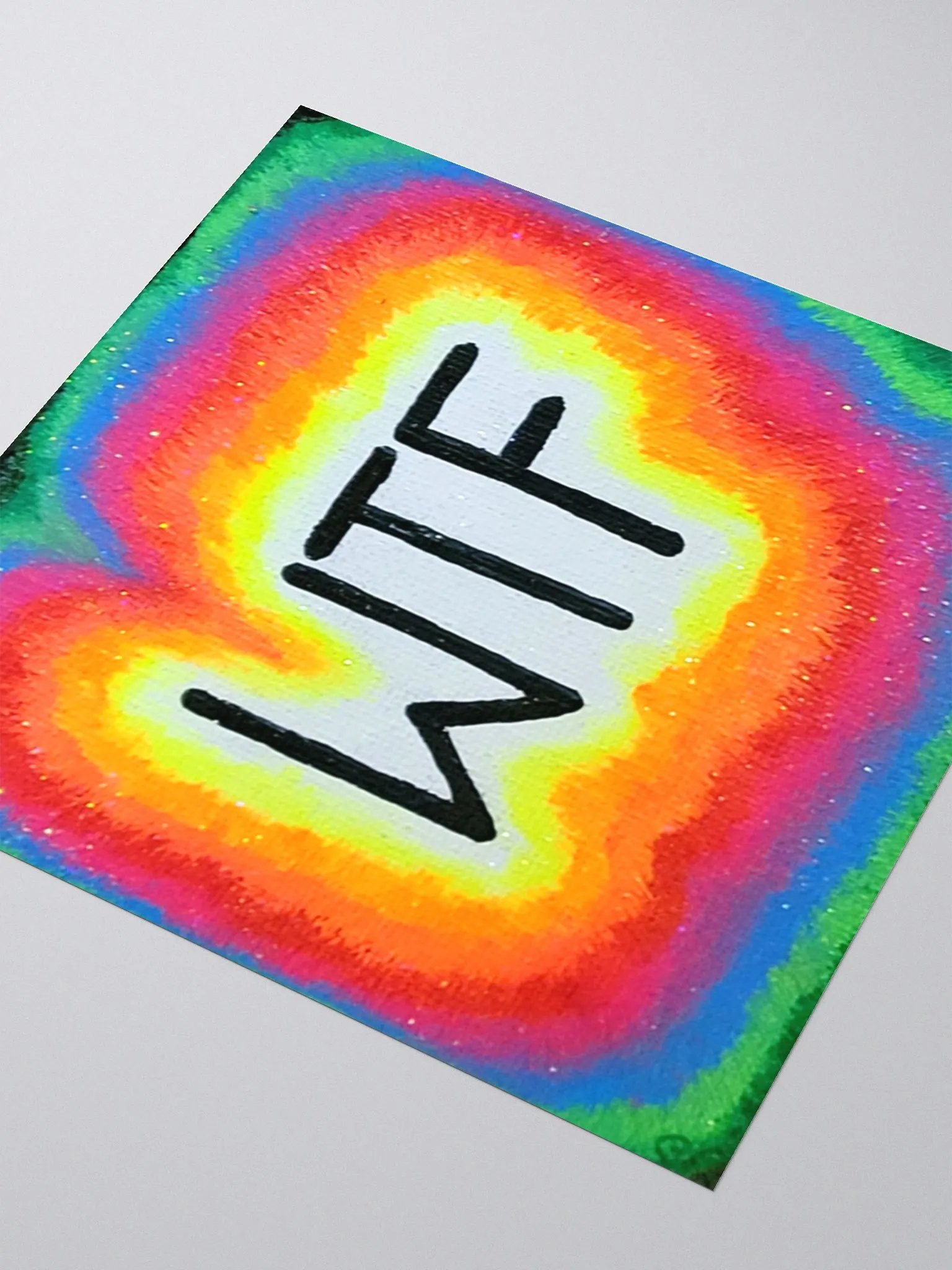 WTF Neon Square Stickers 4x4 and Larger product image (3)