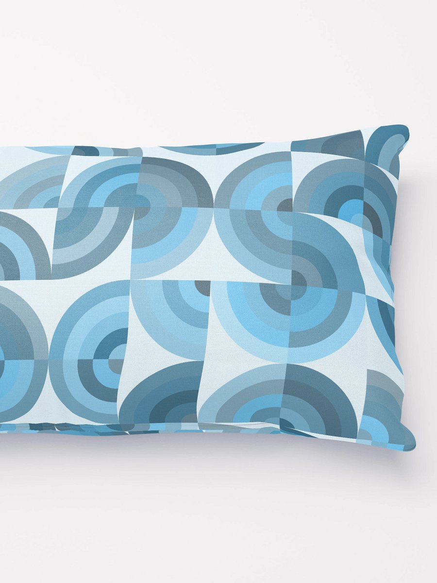 Symmetric Blue Grid All-Over Print Pillow product image (2)