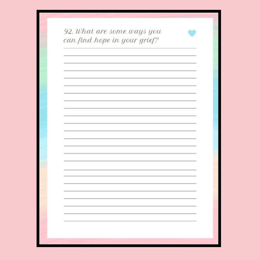 Grief Journal Prompts- 101 Journal Prompts to help you grieve product image (6)