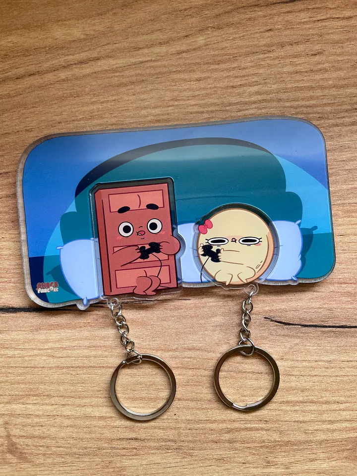 Matching Choco & Pancake Keychains with Bonus Display Base product image (2)