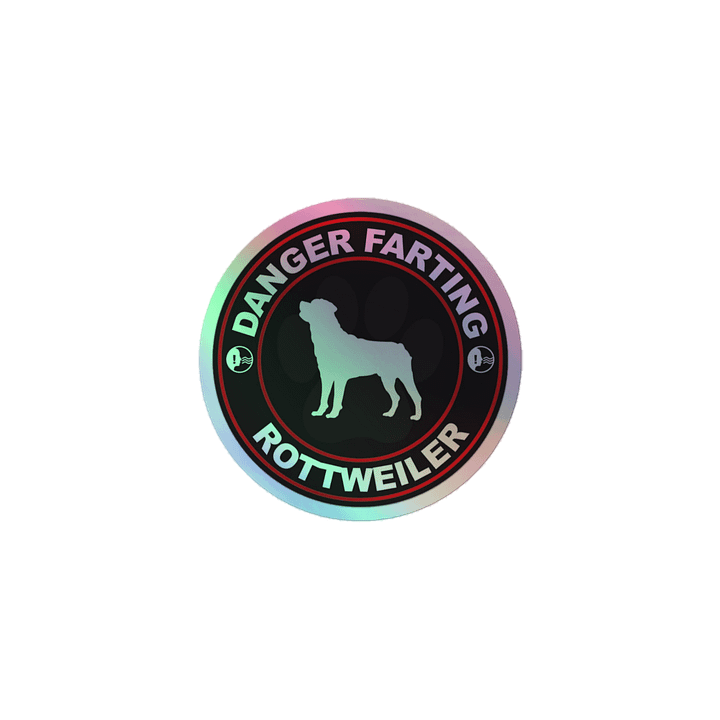 Farting Rottweiler Holographic Sticker product image (1)