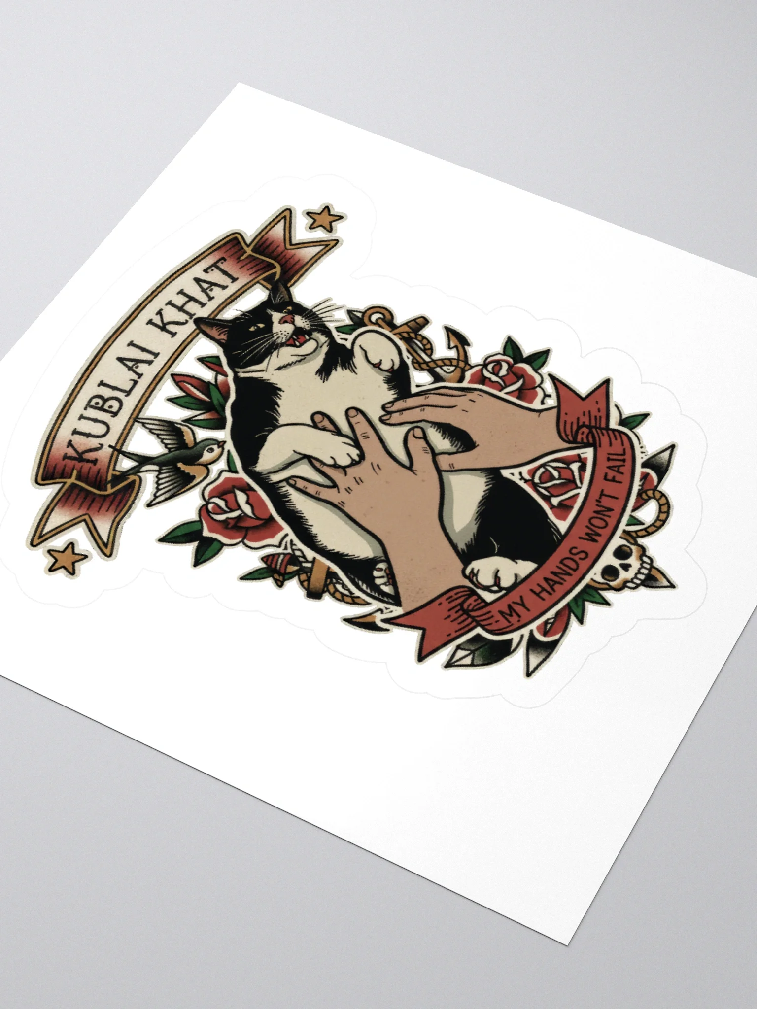 KUBLAI KHAT MY HANDS WON'T FAIL KISS CUT STICKER product image (8)