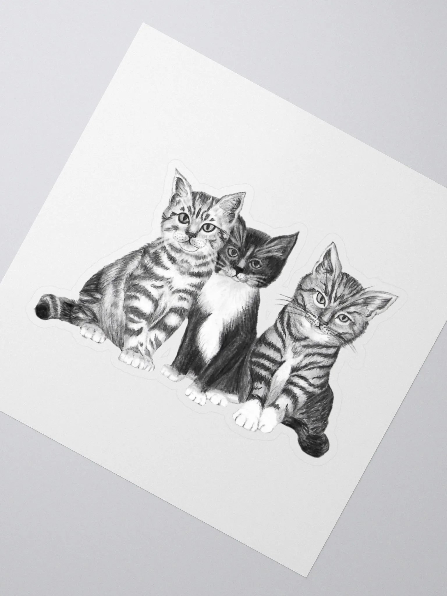 Kittens Drawing Sticker product image (5)