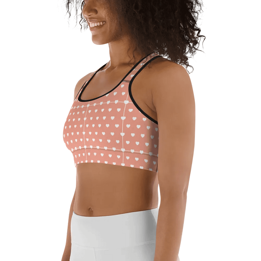 Pastel Heart Seamless Pattern Sports Bra - V13 product image (4)