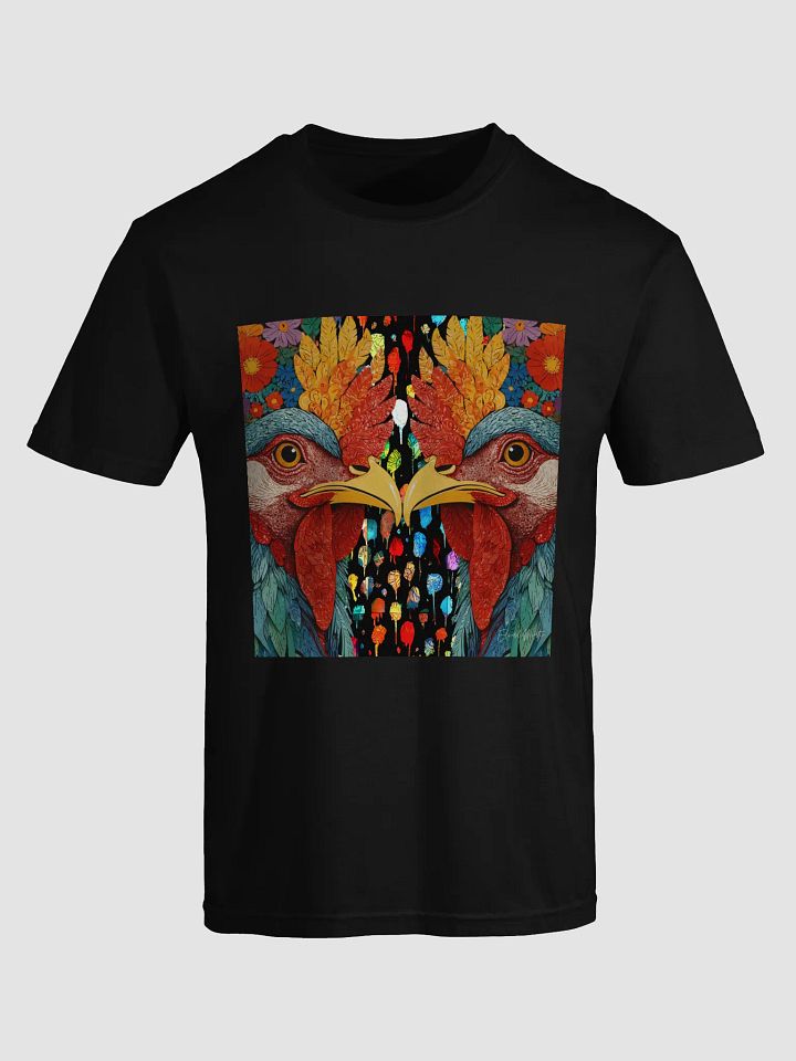 Symmetrical Rooster Showdown T-Shirt product image (1)