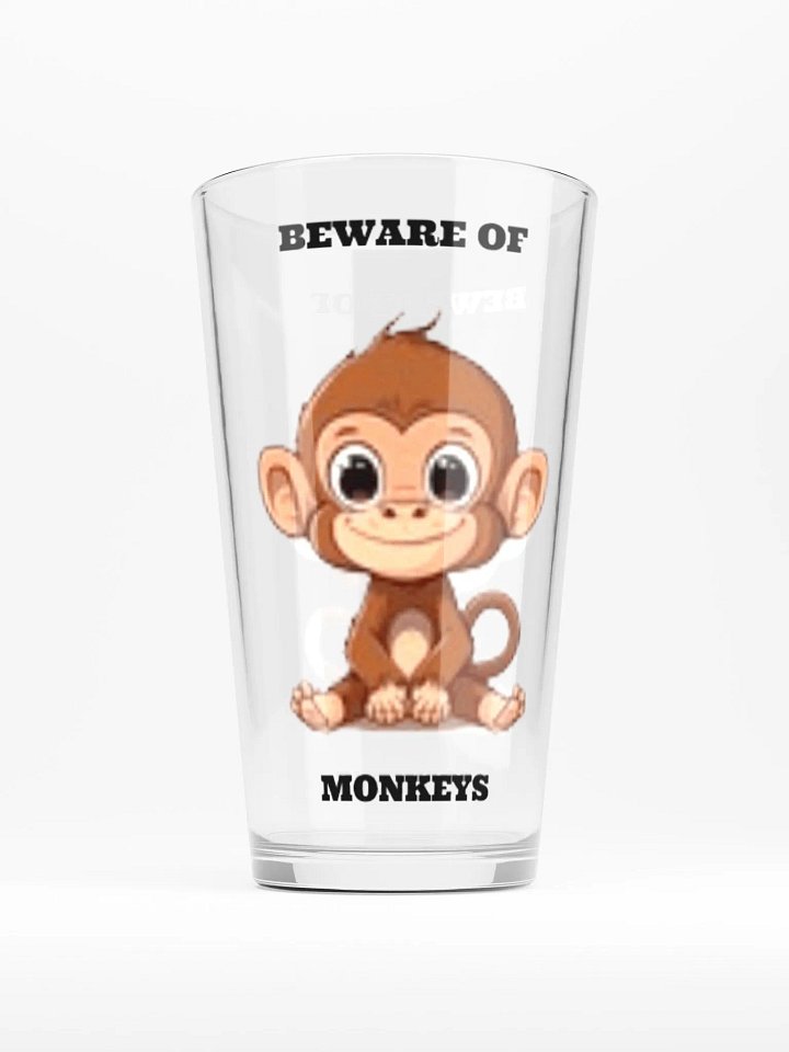 Beware of Monkey's Pint Glass product image (2)