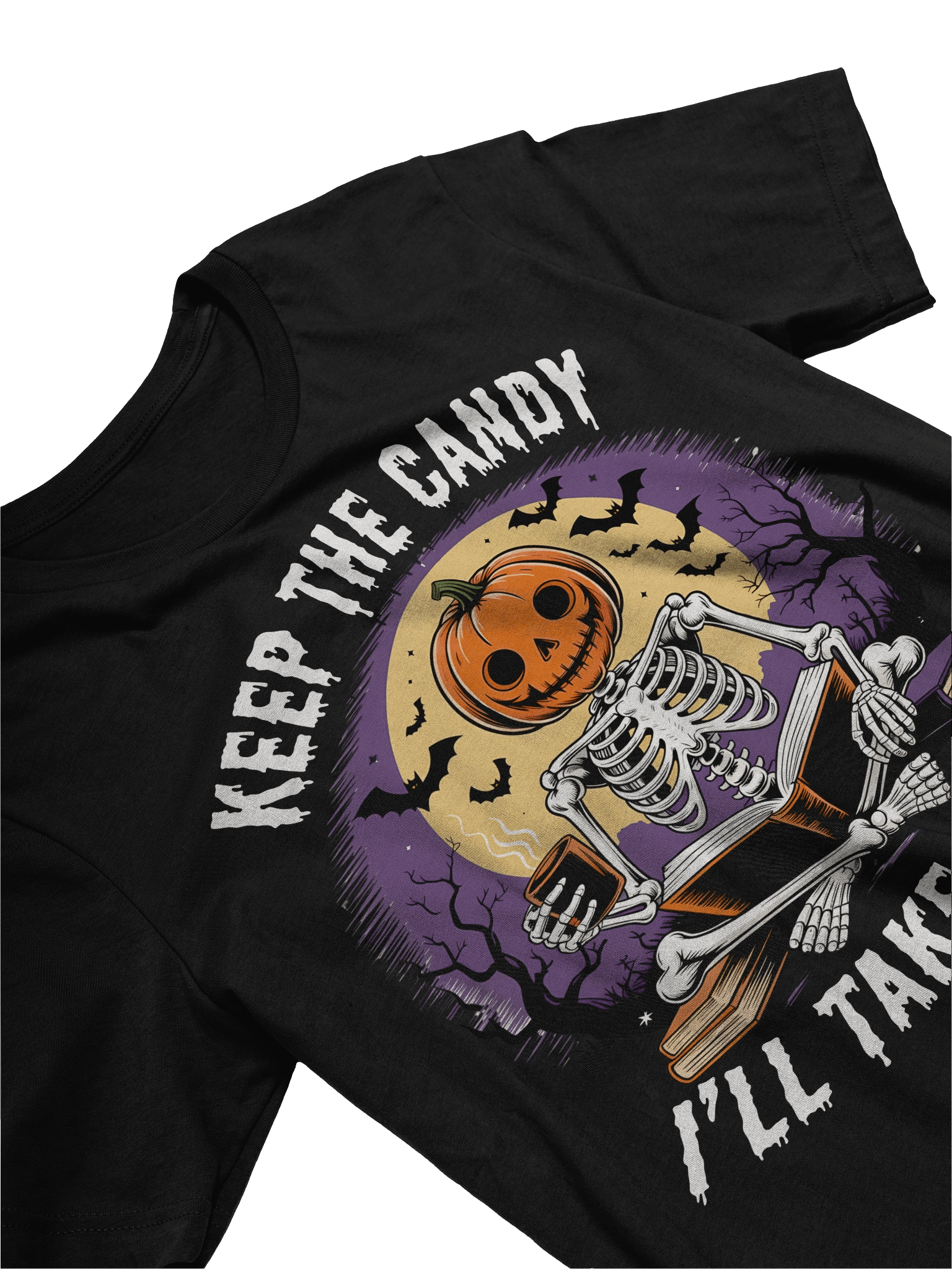 Spooky Book Lovers "I'll Take Books" Halloween T-Shirt product image (3)