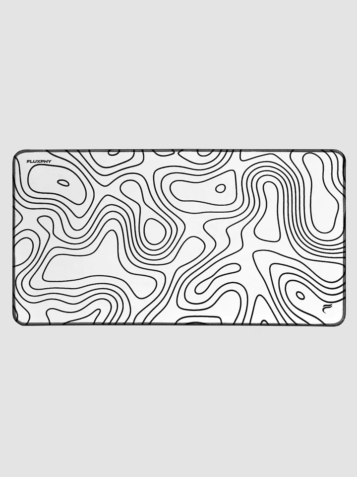 White Topography Mousepad by Fluxphy product image (1)