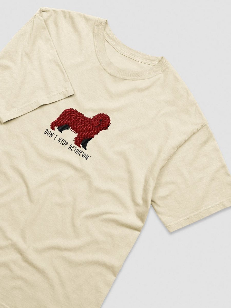 Don't Stop Retrievin' T-Shirt(Embroidered) of a Spanish Water Dog(Chocolate) product image (43)