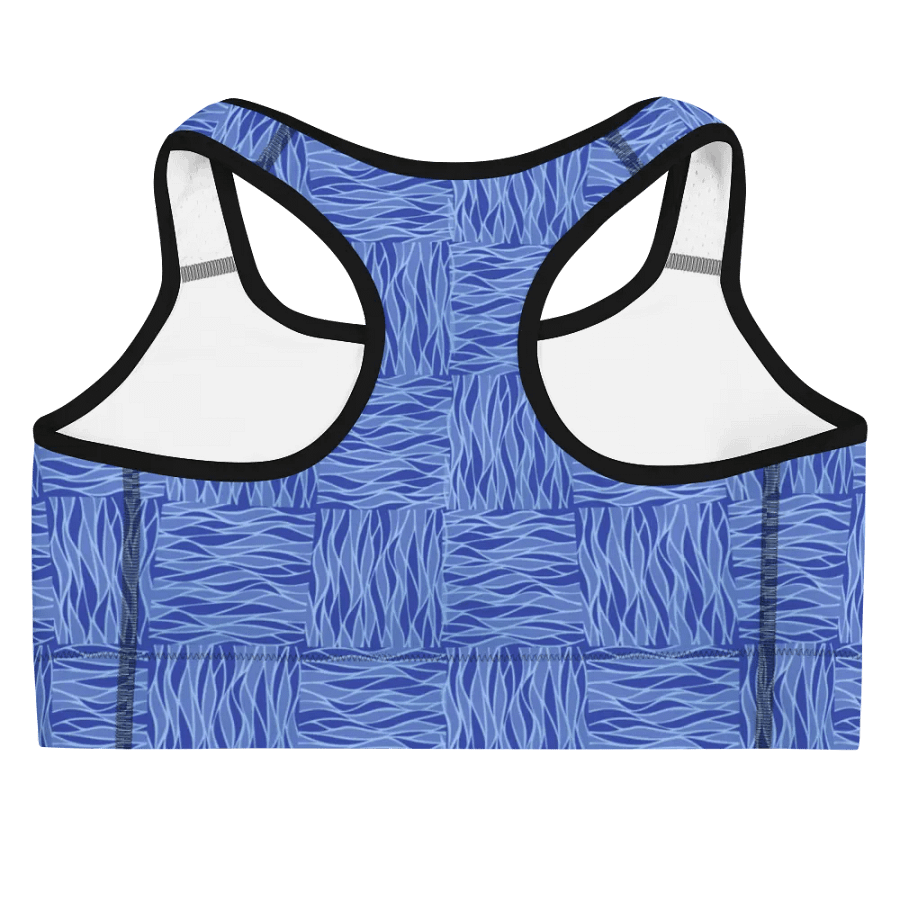 Powder Blue All-Over Print Sports Bra product image (4)