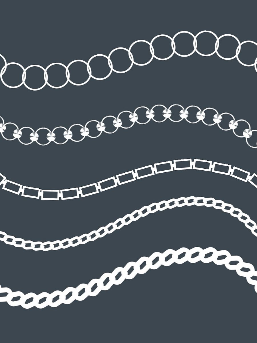 CHAIN BRUSHES + BONUS METALLIC FOIL PATTERNS FOR PHOTOSHOP product image (2)