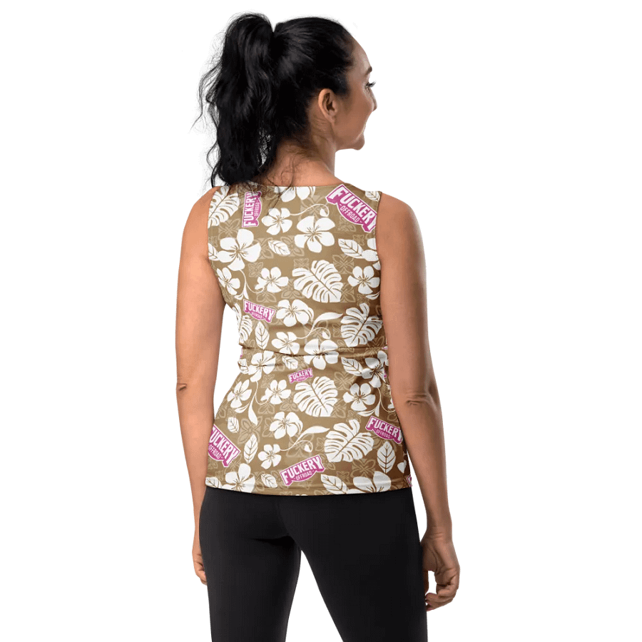 Ladies Fuckey Offroad Tank Top - Tan/Pink product image (8)