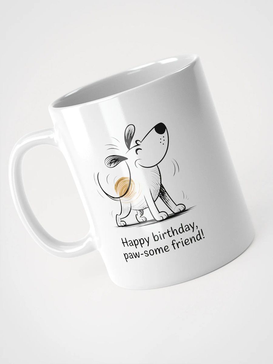 Happy Birthday Paw-some Friend Mug | Dog Lover Gift Mug product image (3)