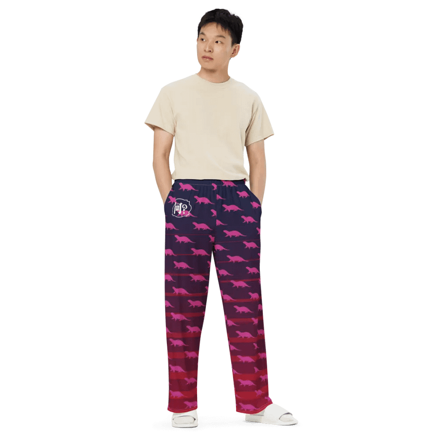 Otters on the Horizon Unisex Wide-Leg Pants product image (5)