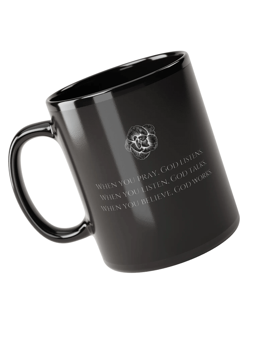 When You Pray, God Listens – Black Ceramic Mug product image (3)