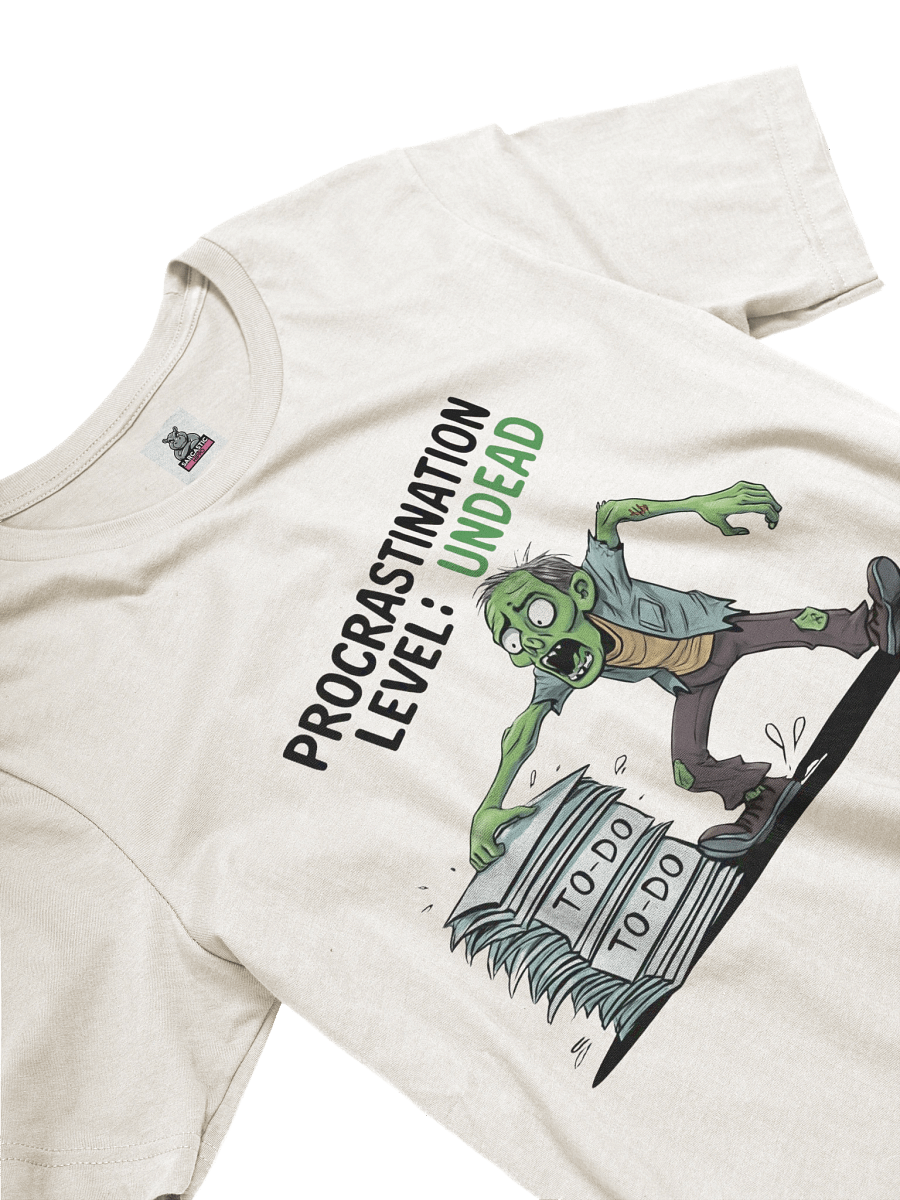 Women's Halloween Procrastination Level: Undead Zombie T-Shirt – Funny To-Do List Graphic Tee for Chronic Procrastinators product image (4)