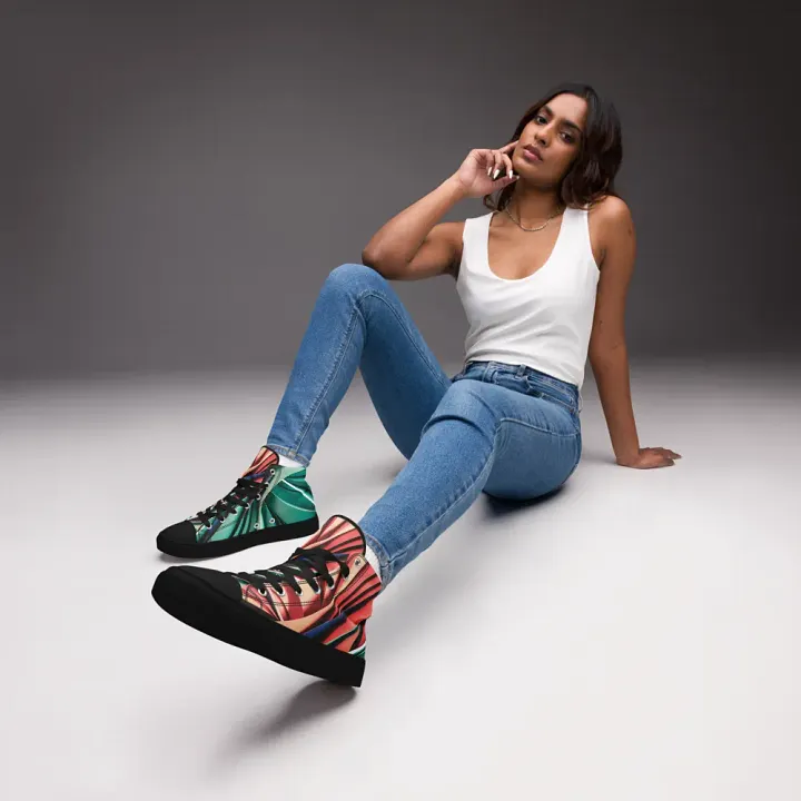 TDS Music Retro Flow Women's High Top Canvas Shoes product image (2)