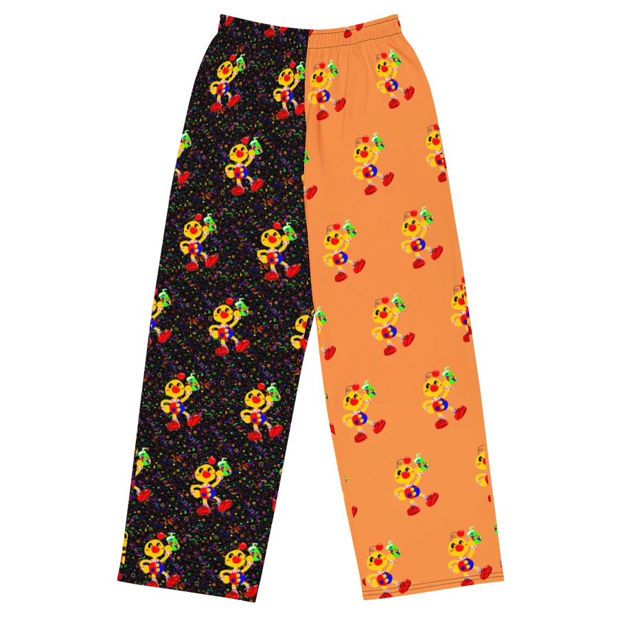 Split Orange and Arcade All-Over Boyoyoing Unisex Wide-Leg Pants product image (4)