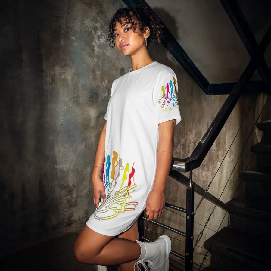 MOETTES PASSION WHT T SHIRT DRESS product image (12)