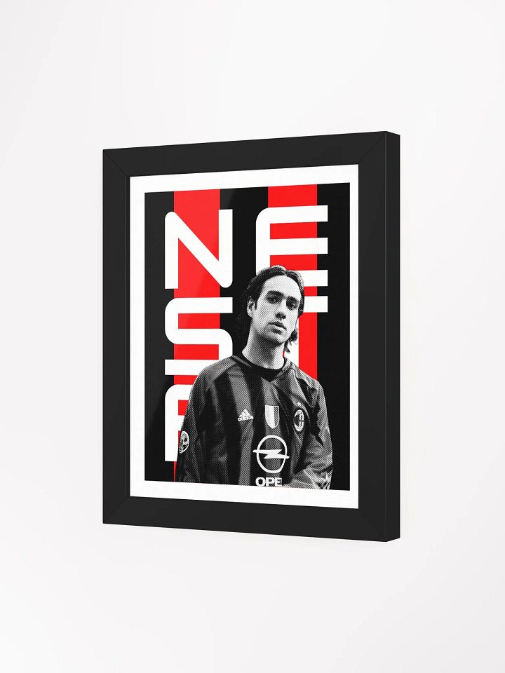 Alessandro Nesta BW AC Milan Name Art Framed Print product image (1)