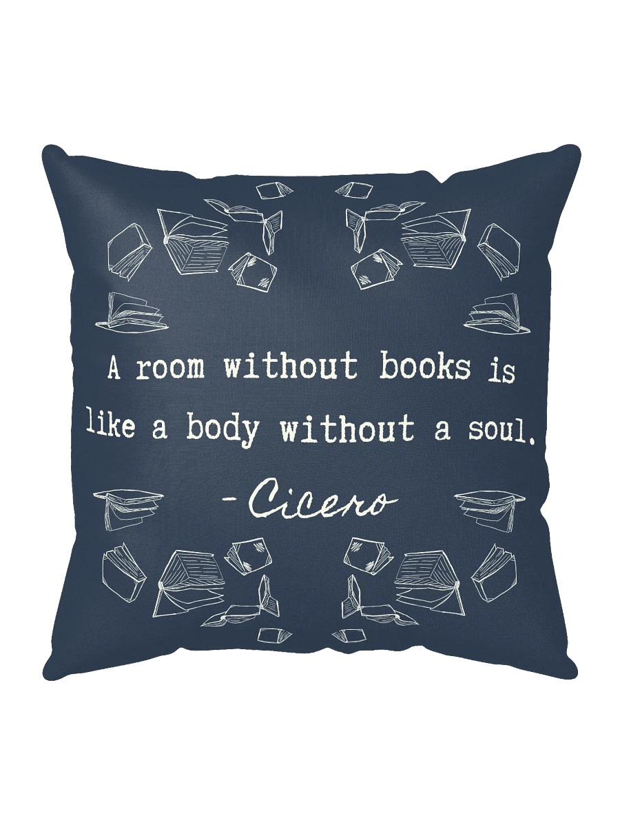 Literary Pillow Cicero Quote Book Lovers Pillow product image (5)