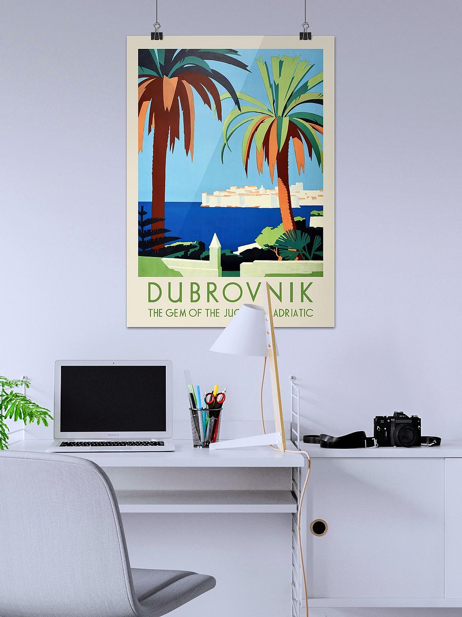 Dubrovnik, Yugoslavia. The Gem of the Jugoslav Adriatic, 1930s — retro vintage travel poster product image (2)