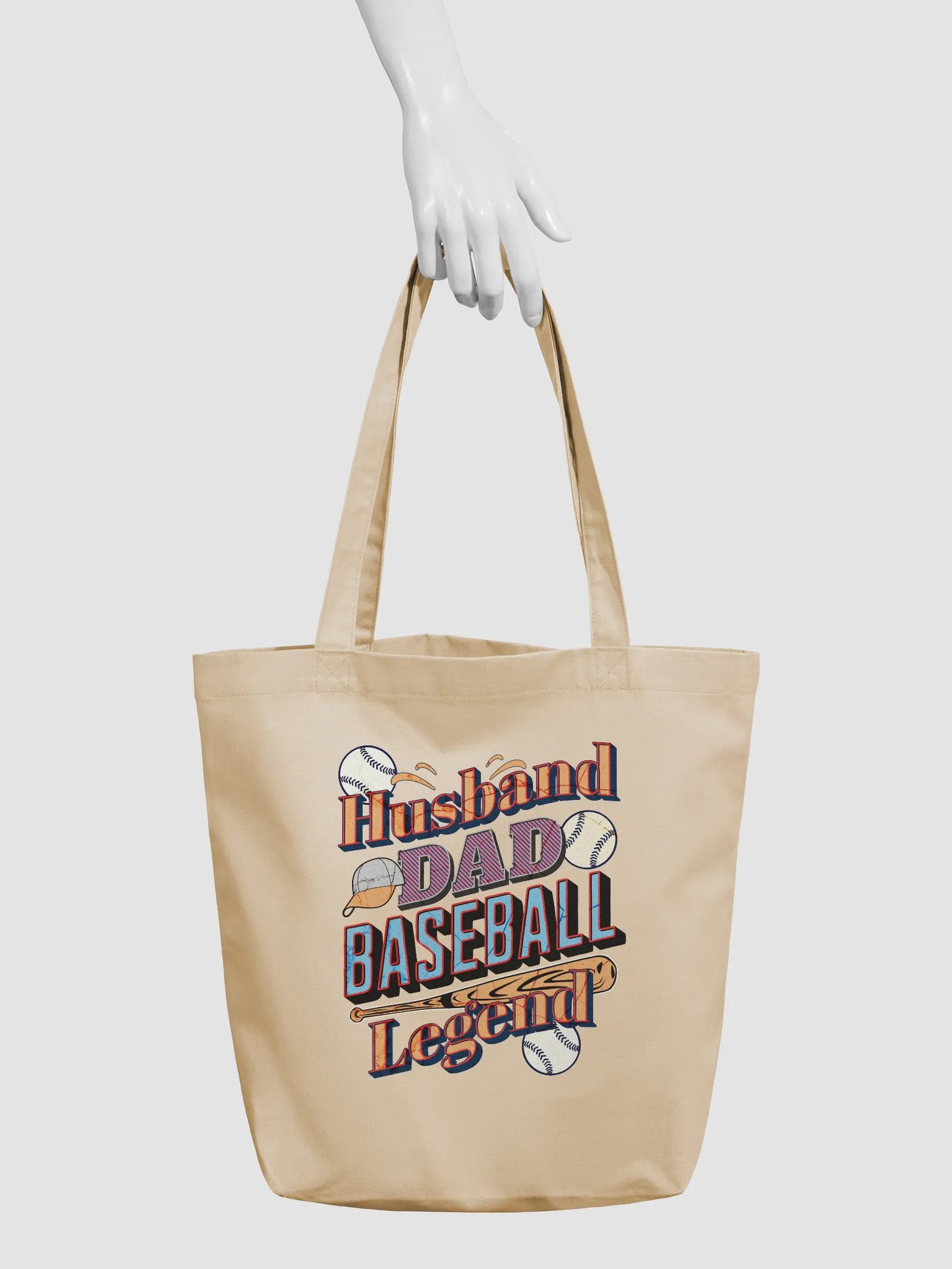 Husband Dad Baseball Legend Eco Tote Bag product image (6)