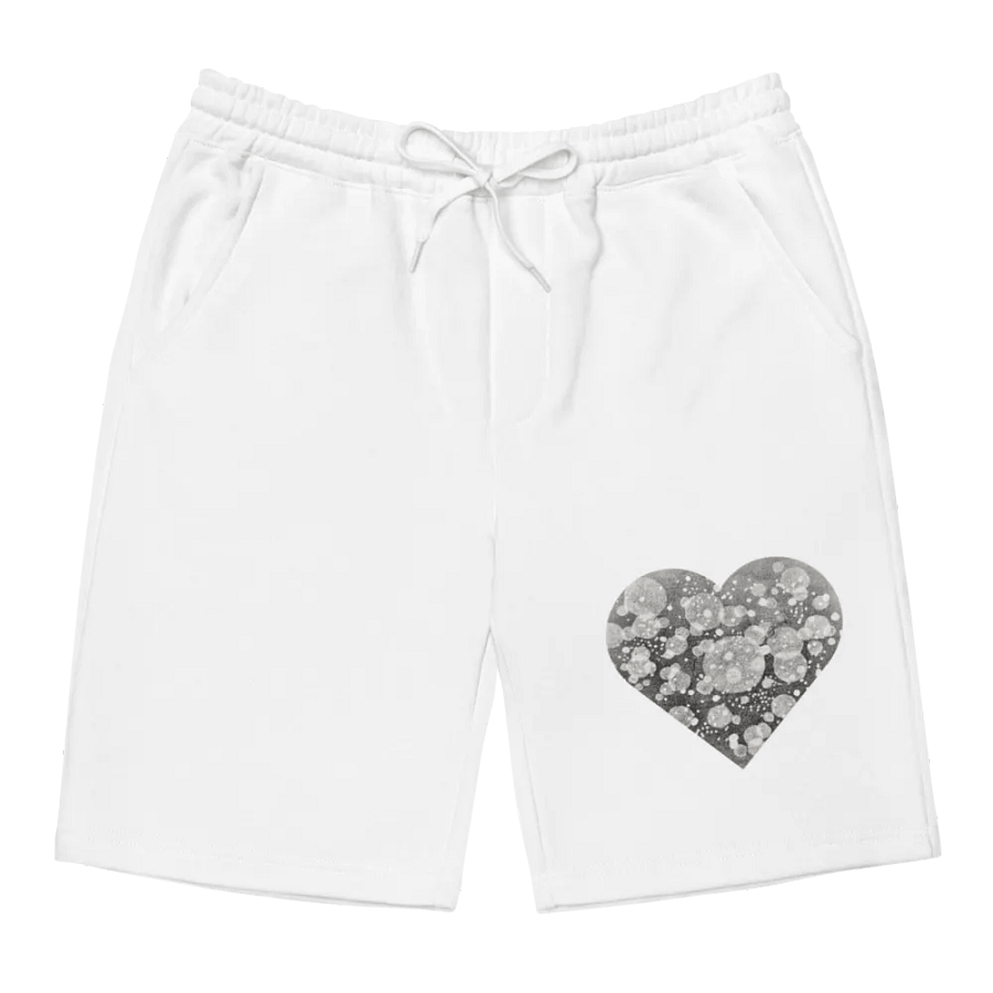 Nashīnasu - Men's Light Particles Heart Fleece White Shorts product image (9)