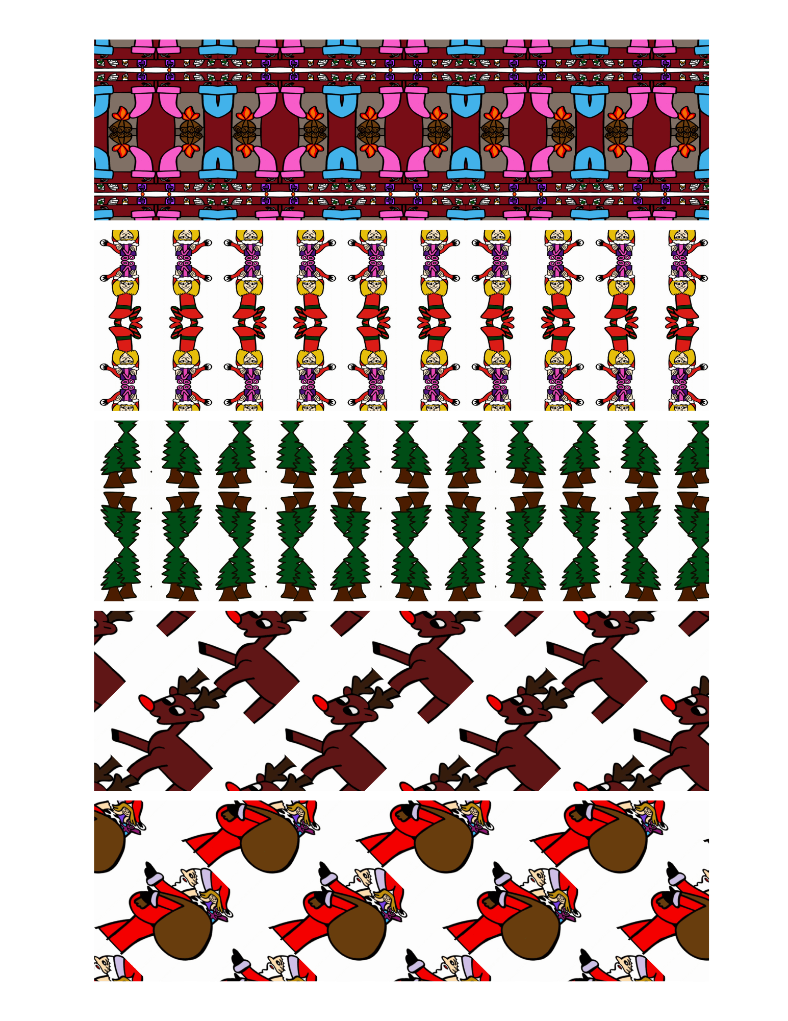 Christmas Themed Colored Bookmark Sheets-2x6 and 2x8 product image (2)