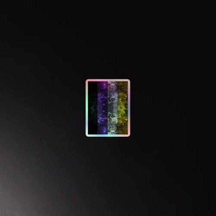 Nonbinary Pride Flag Sticker (Textured Variation) product image (4)