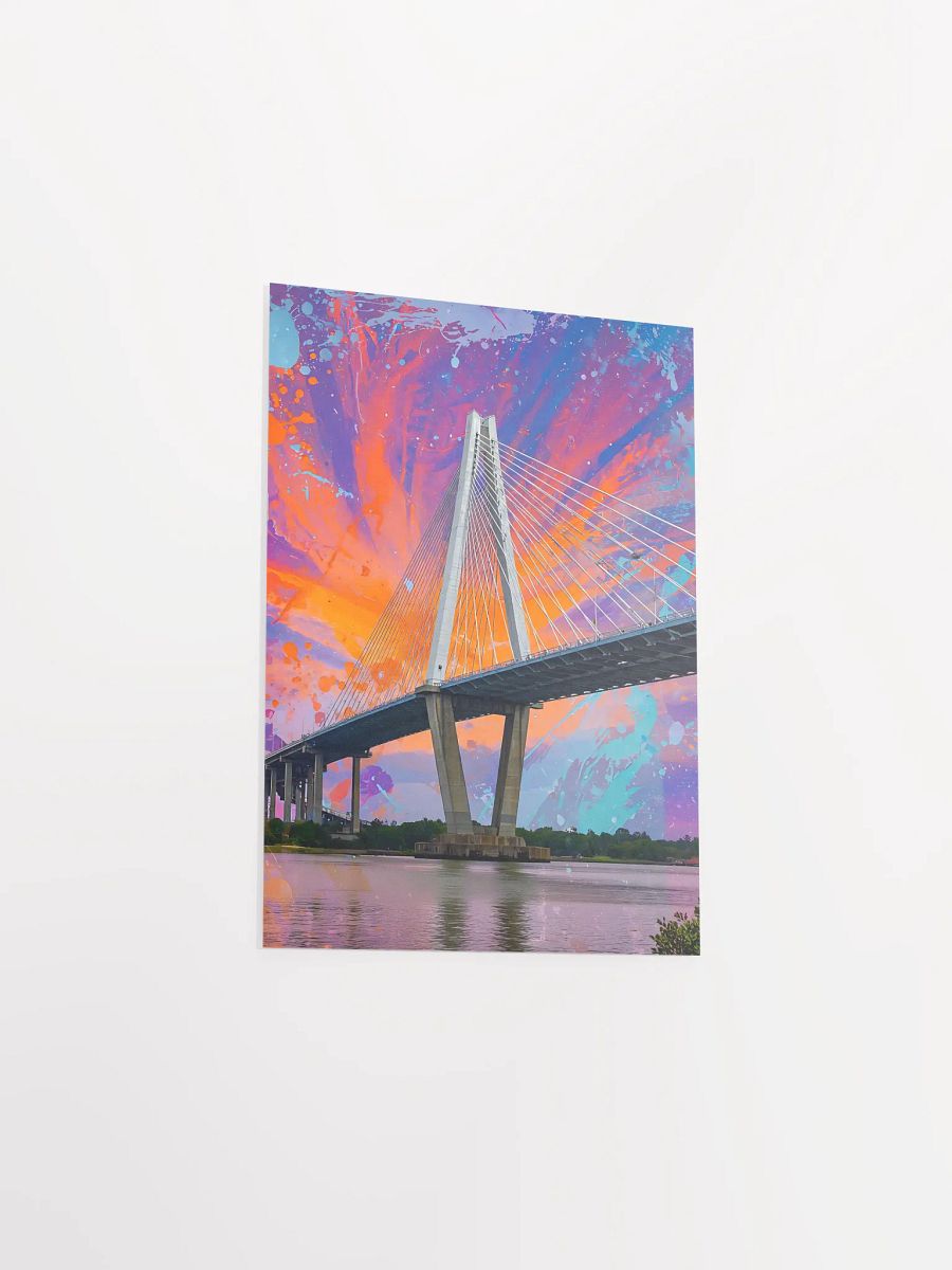 The Ravenel Bridge: A Symphony of Color Poster product image (21)