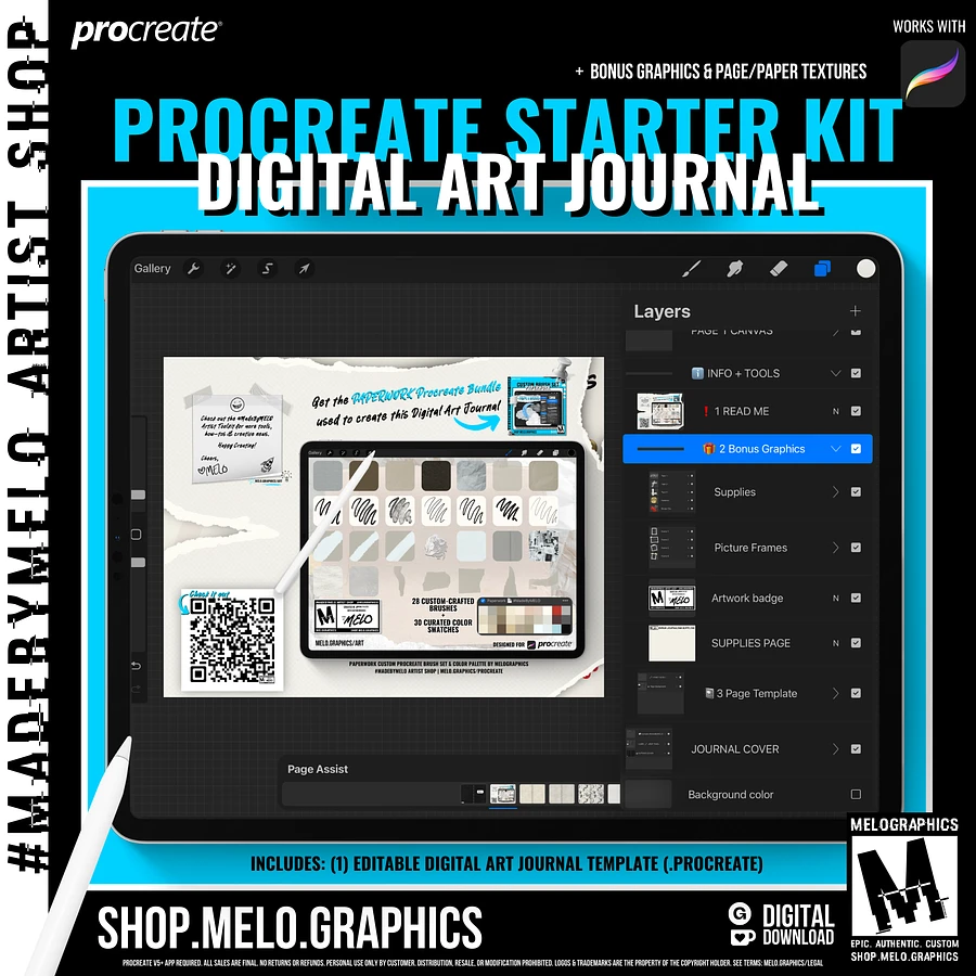 Procreate Digital Art Journal Starter Kit | #MadeByMELO product image (2)