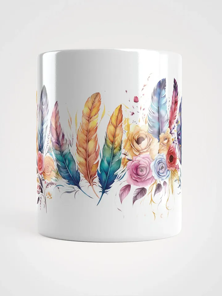 Vibrant Feathers and Roses Mug product image (2)