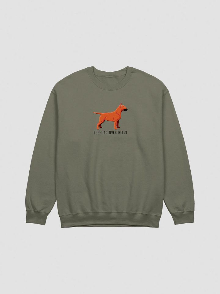 Egghead Over Heals Sweatshirt (Embroidered) of an English Bull Terrier(Red) product image (7)