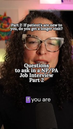 Do you get longer appointment times when the patient is new to you? This is a question I SO wish I had asked in an interview....