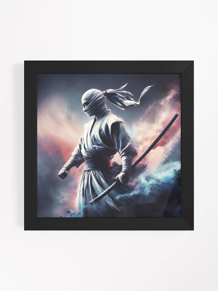 White Ninja Art FRAMED PRINT product image (1)