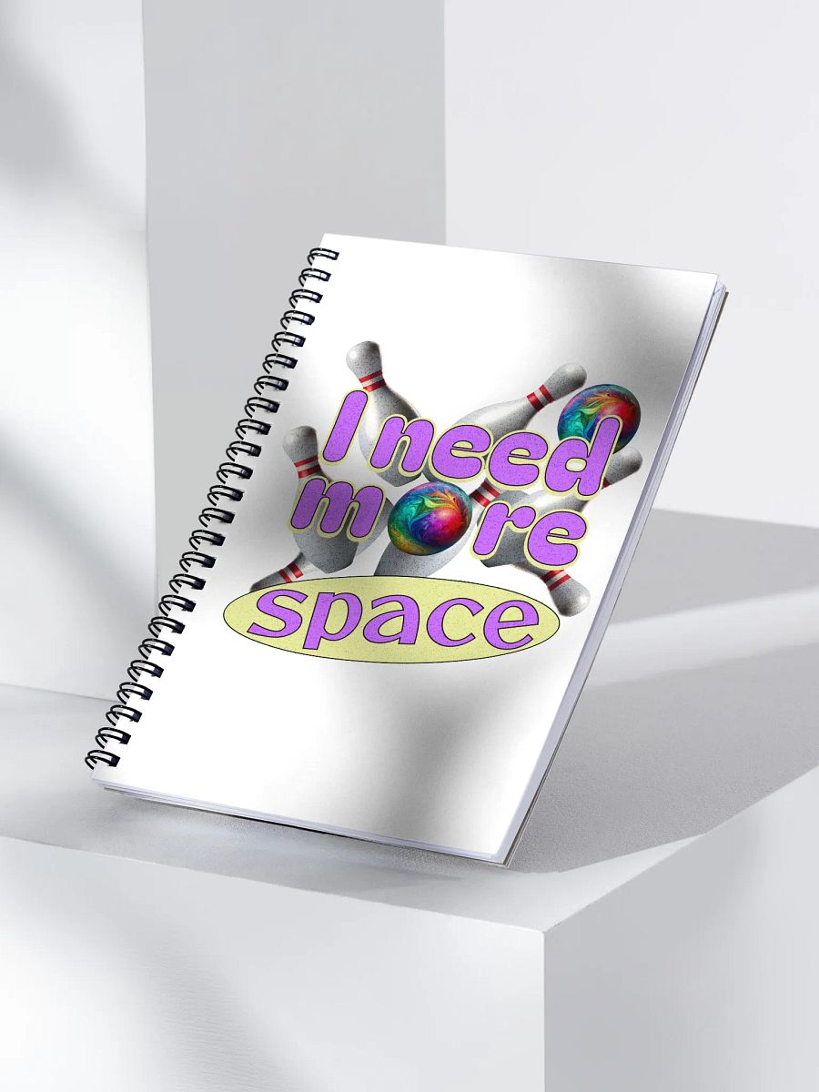 I Need More Space Bowling Cosmic Spiral Notebook product image (2)