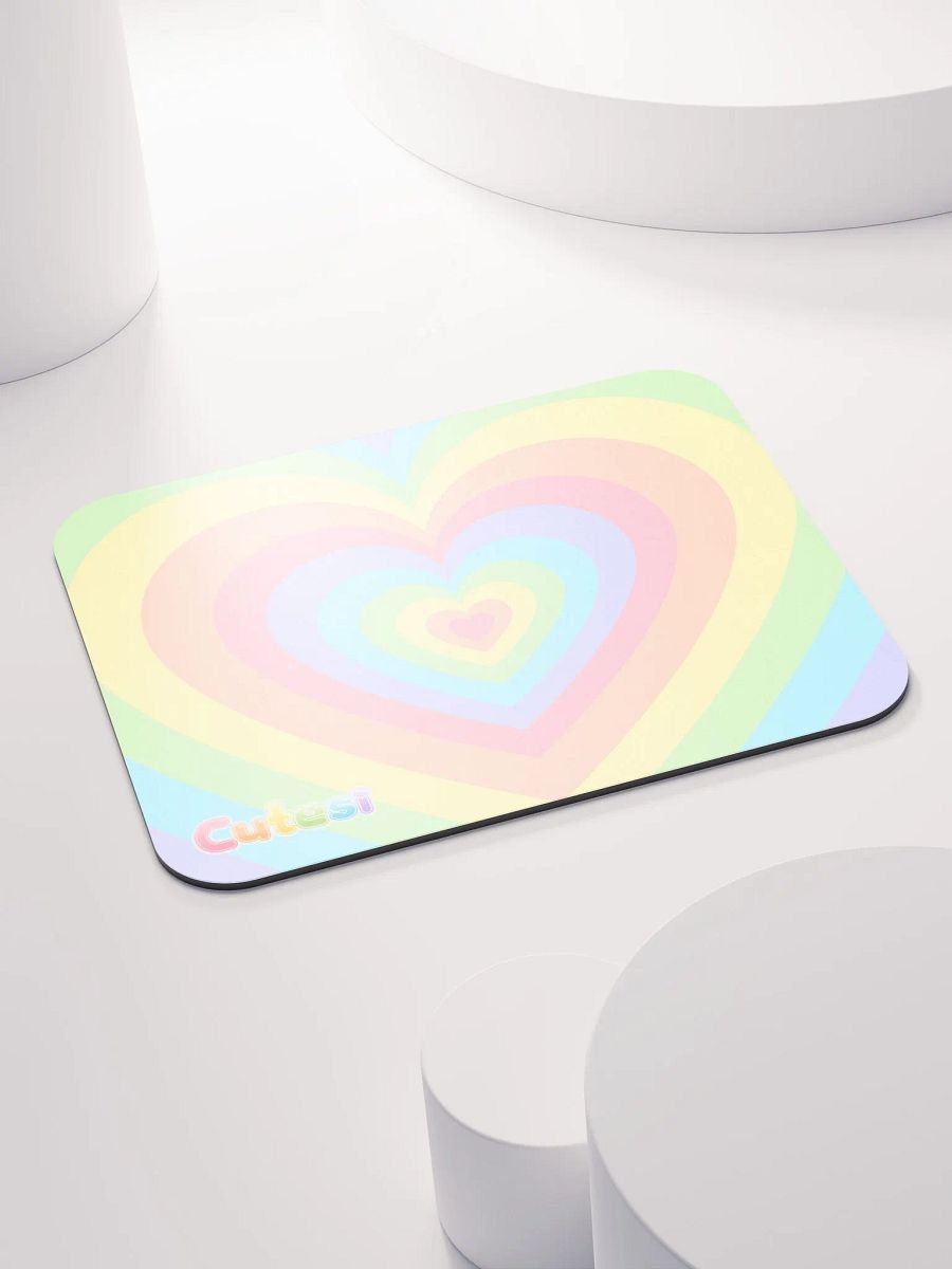 Cutesi Rainbow Heart Small Desk Mat product image (4)