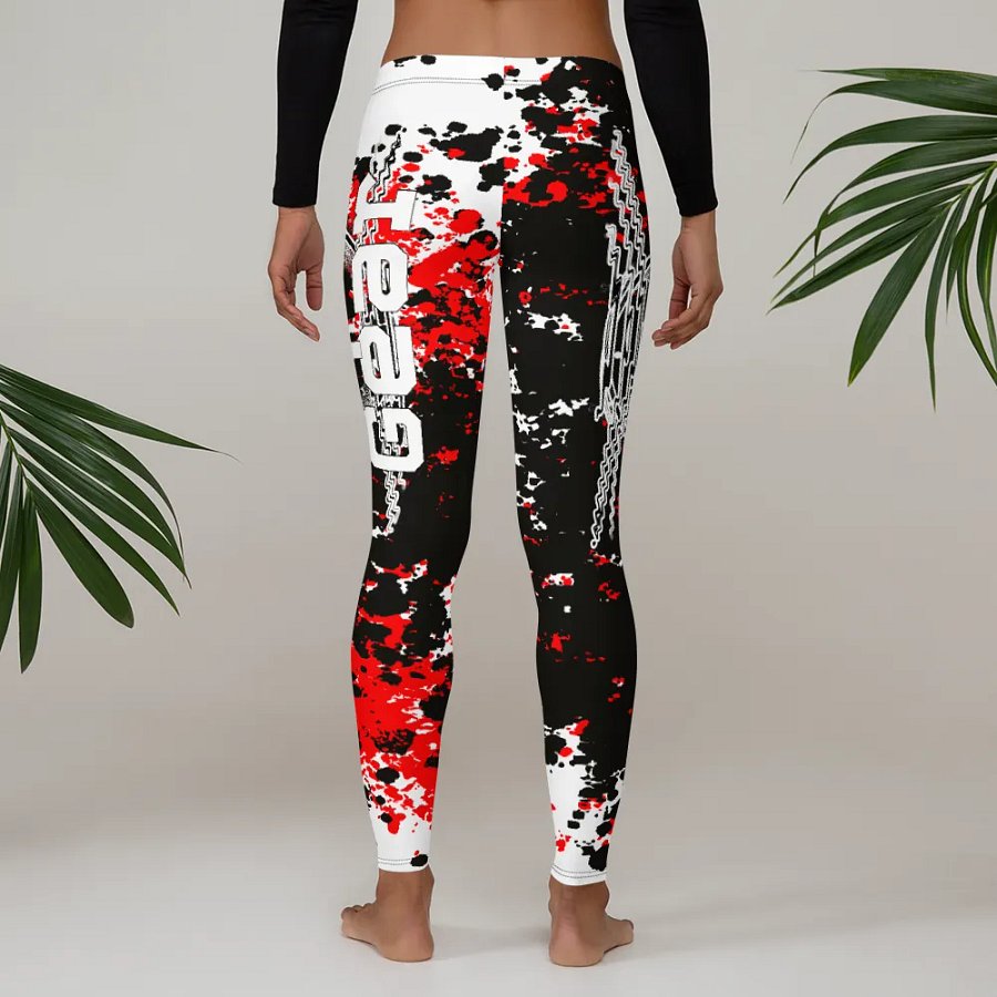 White HApex Gear Black Logo Leggings product image (4)