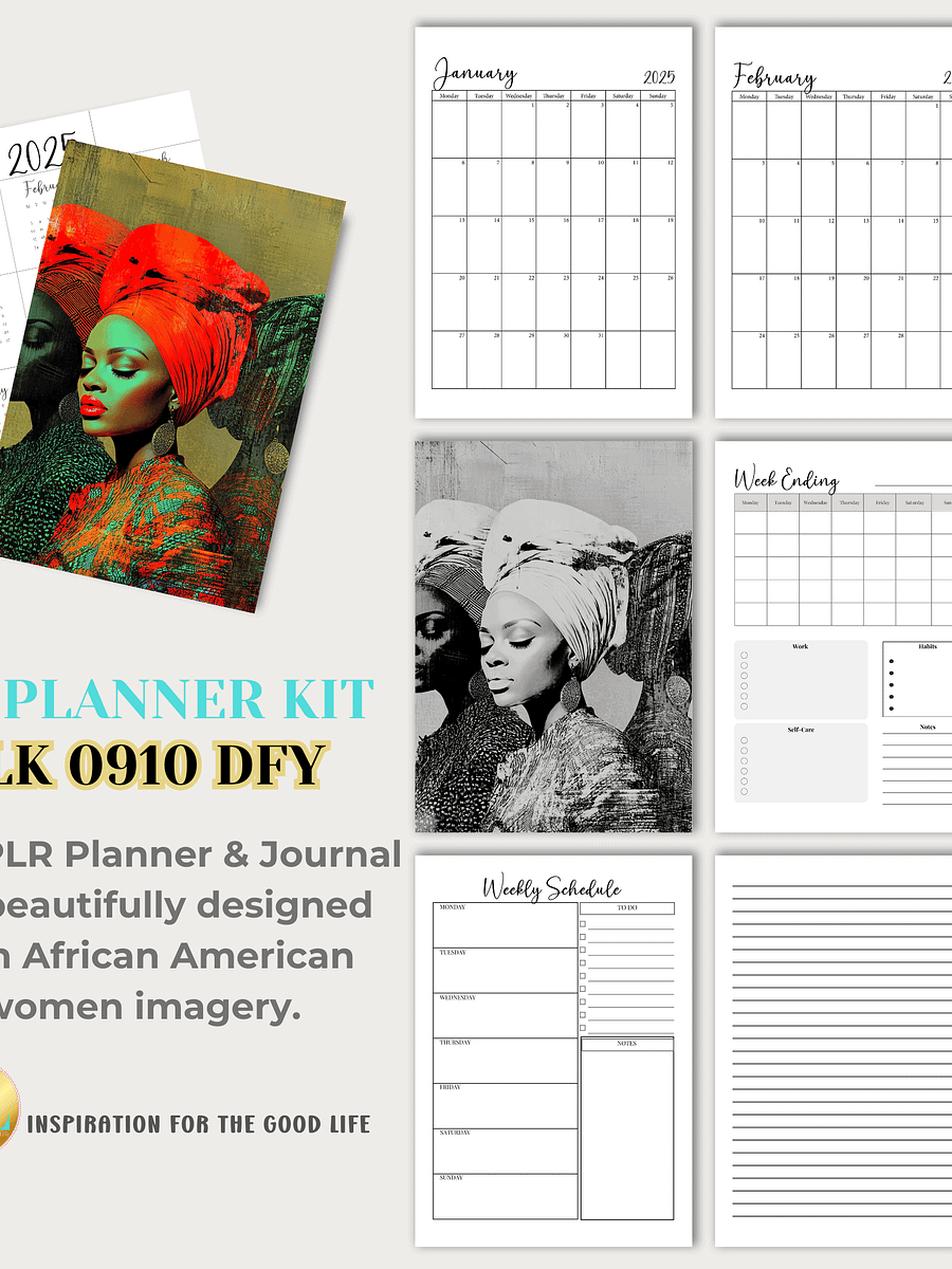 2025 PLR Planner & Journal Kit - PLK-0910 DFY product image (3)