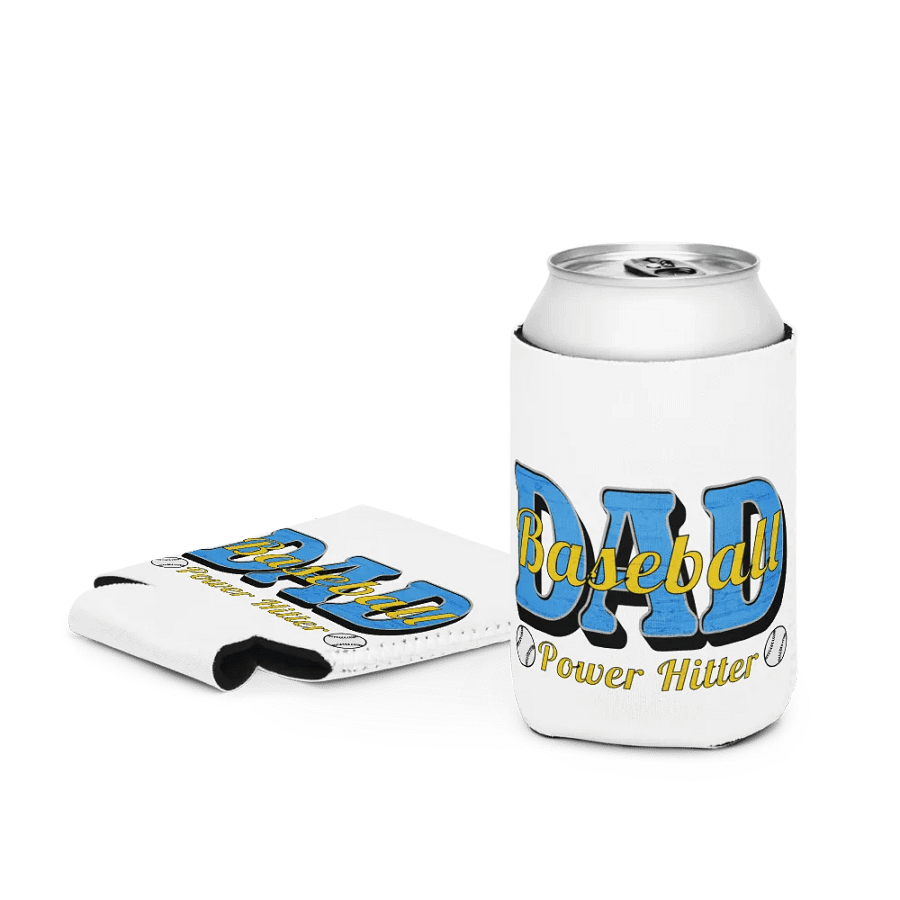 Dad Baseball Power Hitter Coozie Can Cooler product image (3)