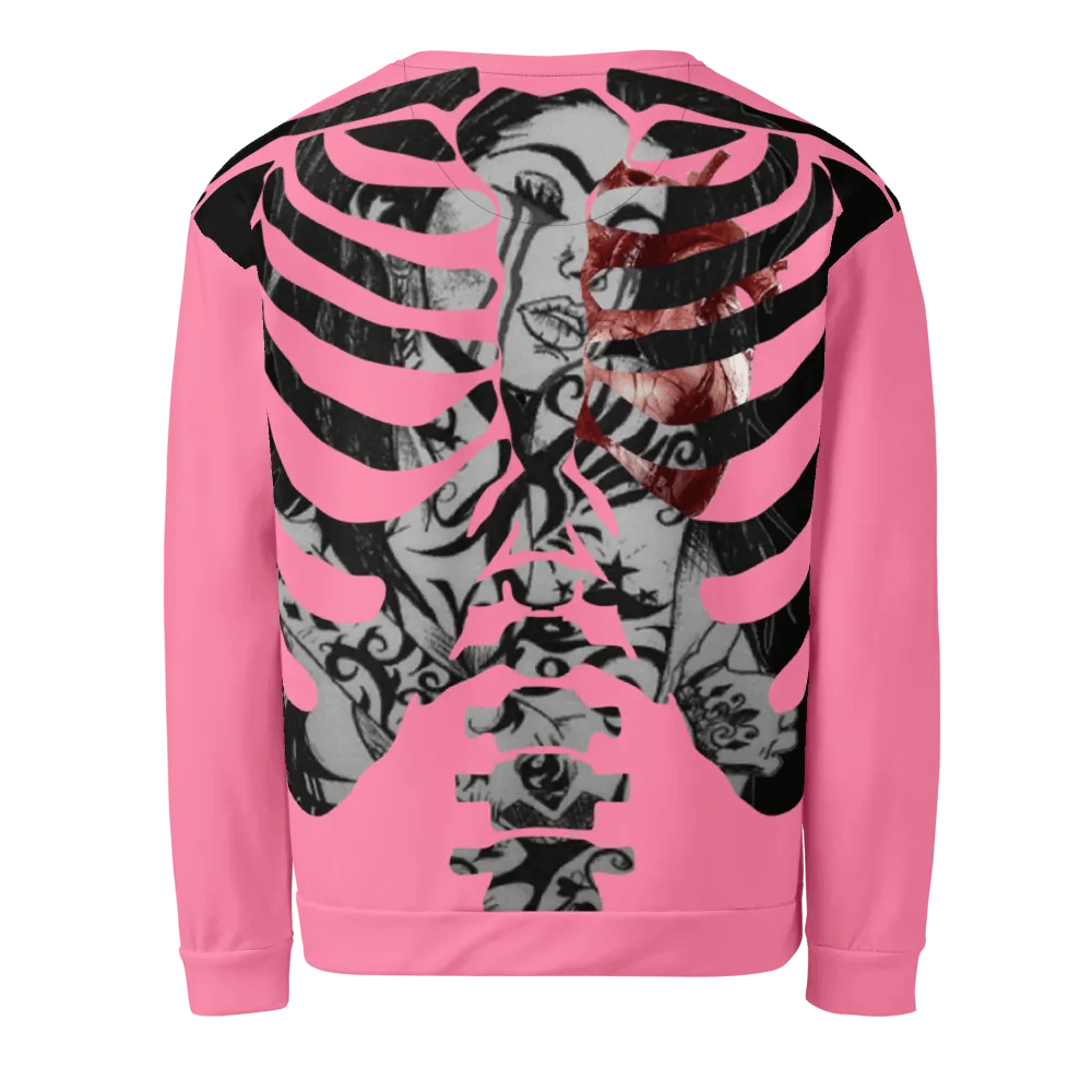 Heartbreak Ribcage - TICKKE ME PINK | Unisex Sweatshirt product image (2)
