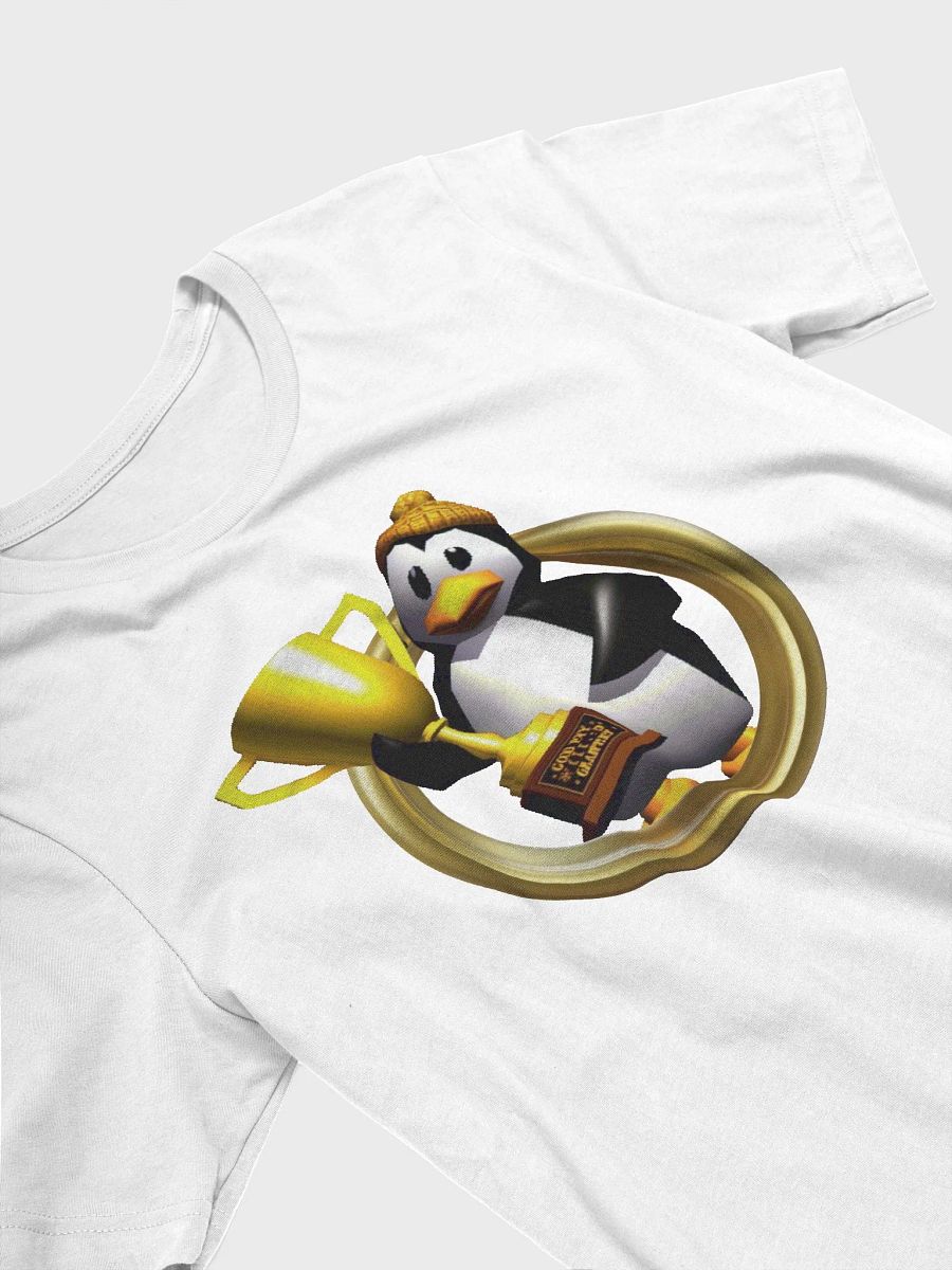 Penguin Trophy - Retro Vintage Racing Video Game Style Unisex T-Shirt product image (3)