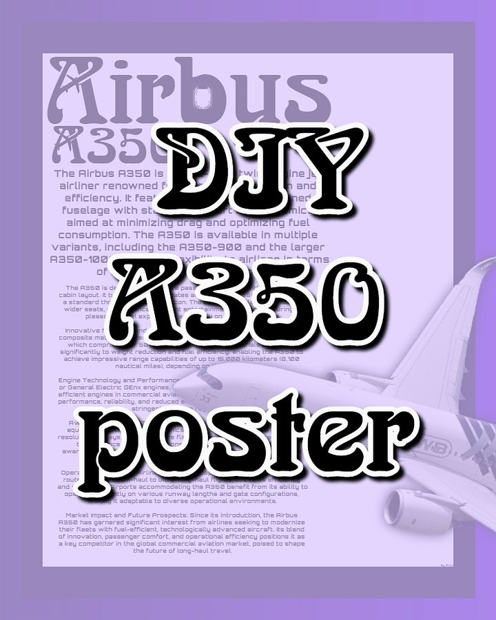 DIY A350 POSTER (Print and use) product image (1)