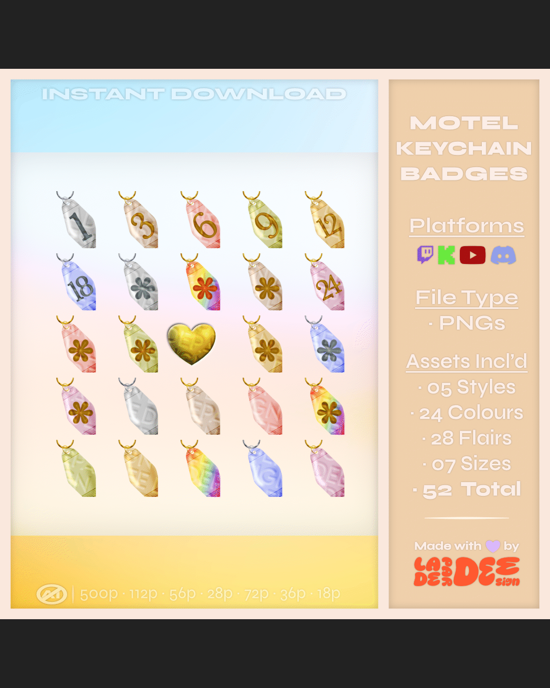 Motel Keychain Badges product image (1)