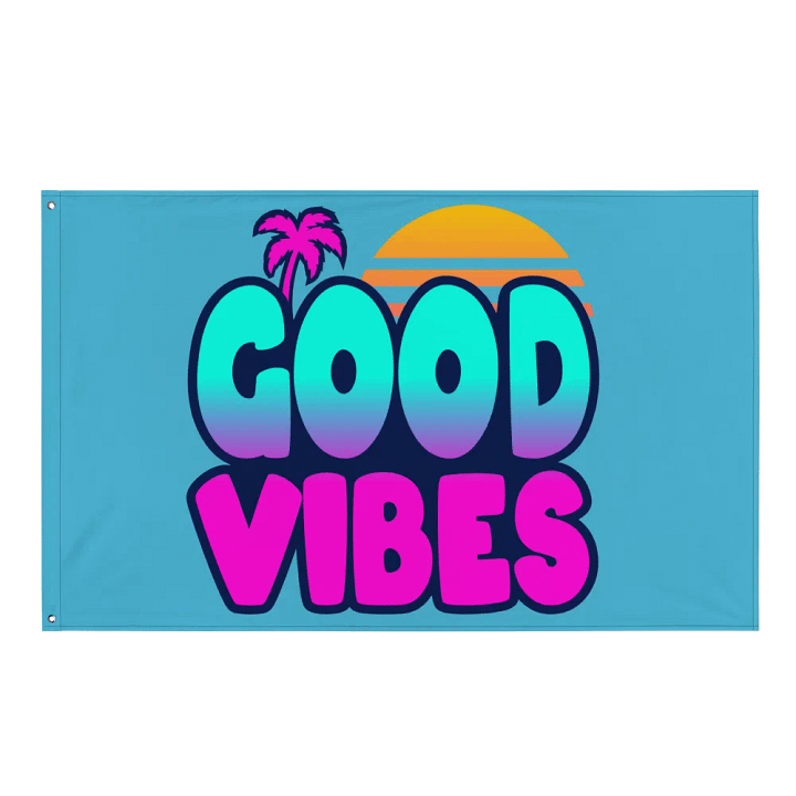 GOOD VIBES FLAG (BLUE) product image (1)