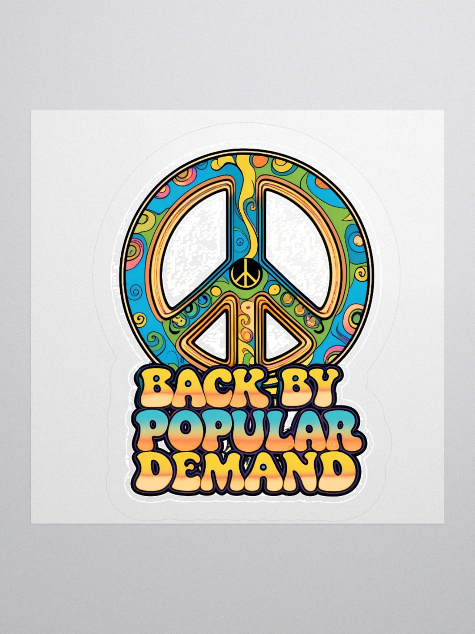 Retro Peace Symbol Kiss-Cut Stickers product image (2)